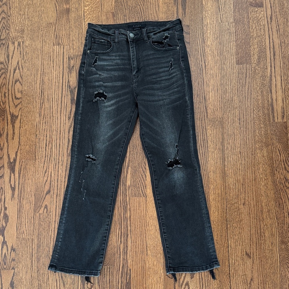 Risen Black Kick Flare Jeans